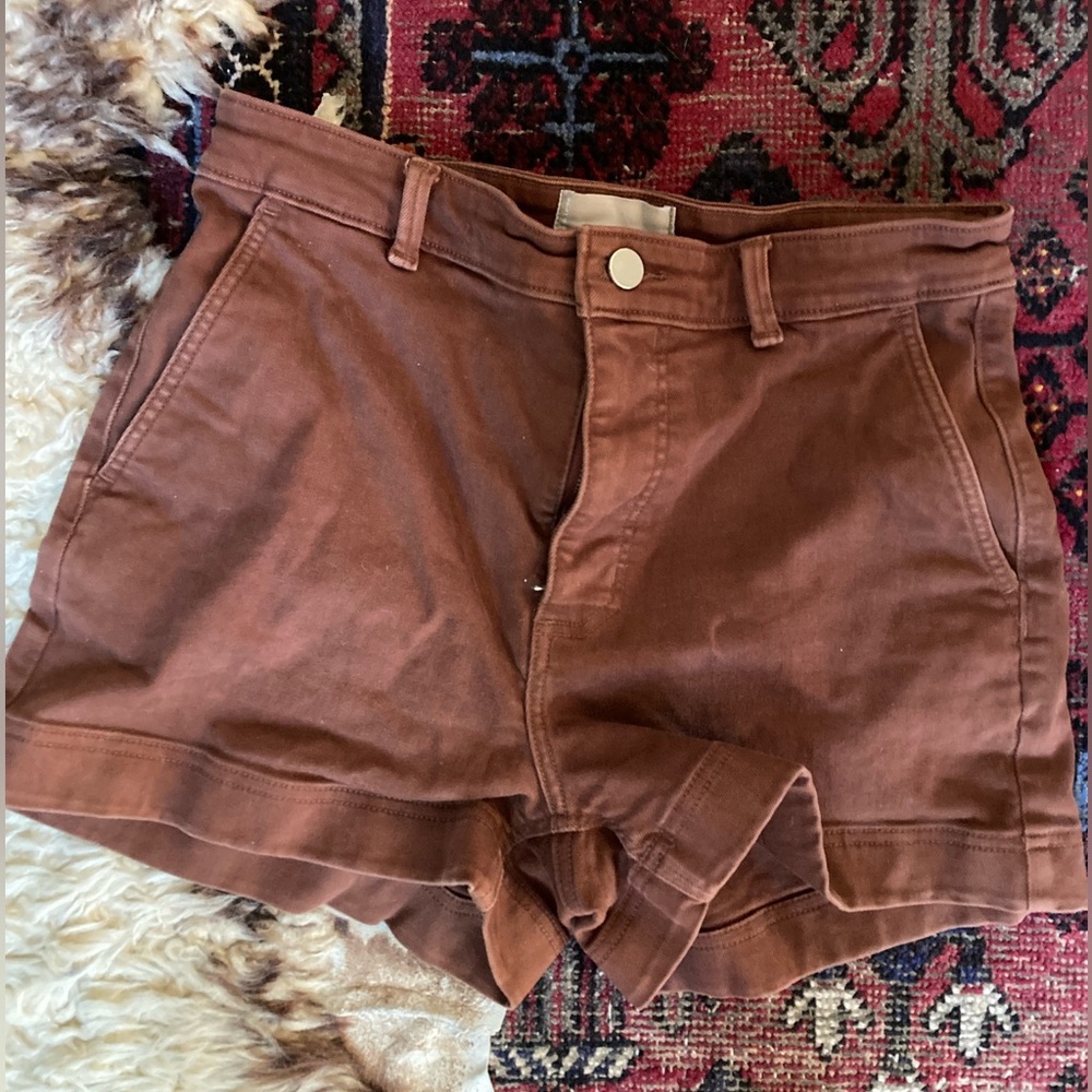 Everlane Straight utility shorts 10, dark brown